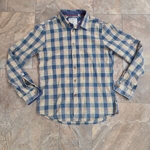 Guess Los Angeles Mens Plaid Long Sleeve Casual Button Down Shirt - Medium